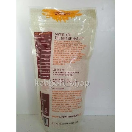 

Spesial Promo - Dr Gram Himalayan Rock Salt 100% Natural 500Gr Garam Himalaya Import