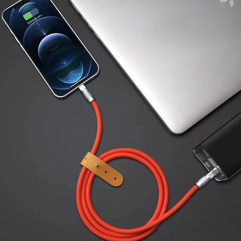 Kabel Data / Charger Usb Tipe-c 120w 6a Fast Charging Bahan Zinc Alloy Dengan Lampu Indikator Untuk Android