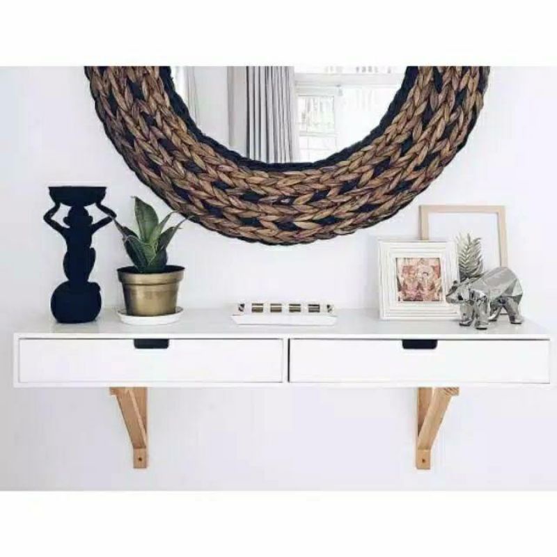 CHICAGO RAK DINDING LACI, MEJA RIAS - PUTIH, HITAM