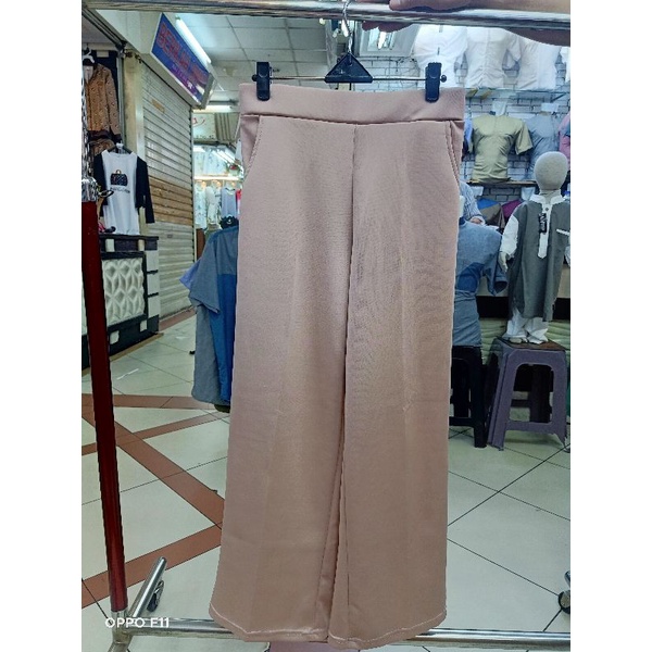 Celana Kulot Panjang Scuba Pants melar strech