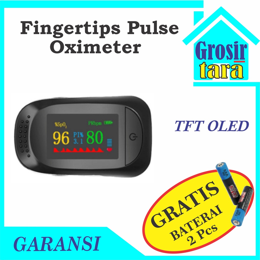 Fingertip pulse oxymeter SpO2 oximeter pengukur kadar oksigen darah