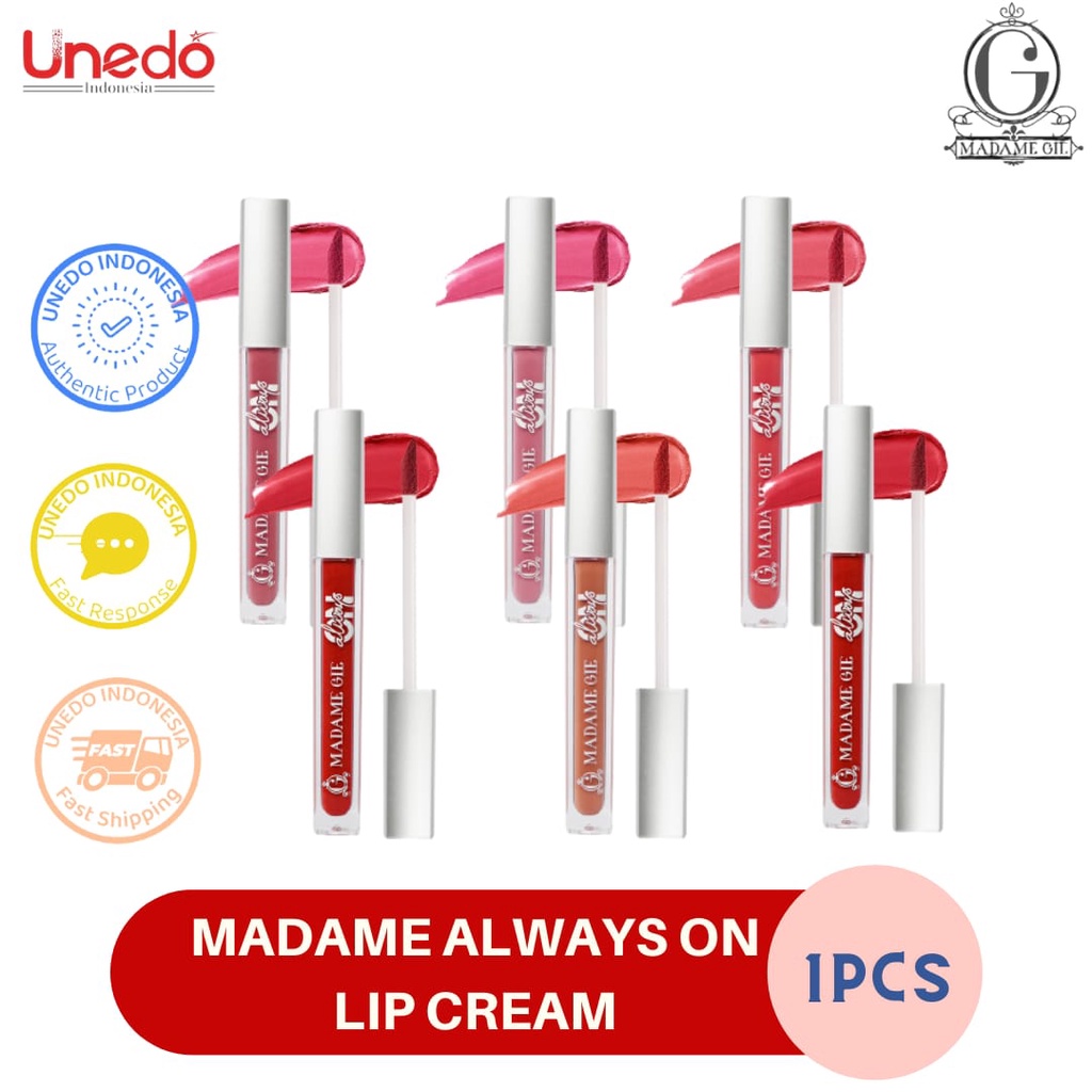 MADAM GIE Always On Lip Cream Make Up Lipstik