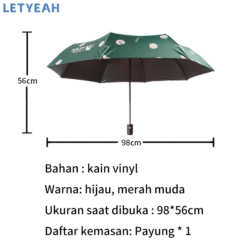 letyeah Payung anti UV otomatis payung lipat tahan lama