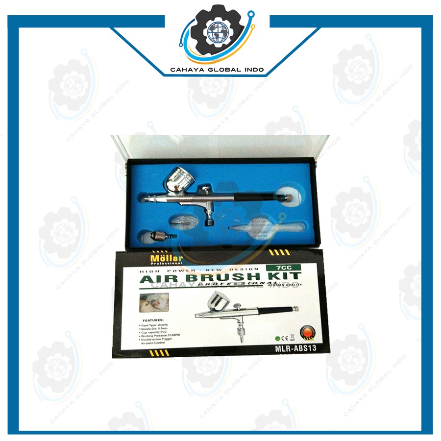 Air Brush Kit Pen Brush Mollar Double Action Trigger Nozzle 0.3mm
