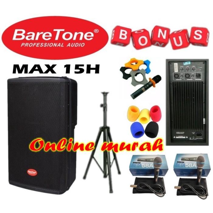 speaker aktif baretone max15h baretone max 15h baretone max15 h 1bh