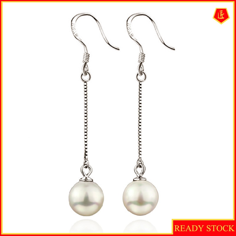 [Ready Stock]Women's Long Pearl Earrings