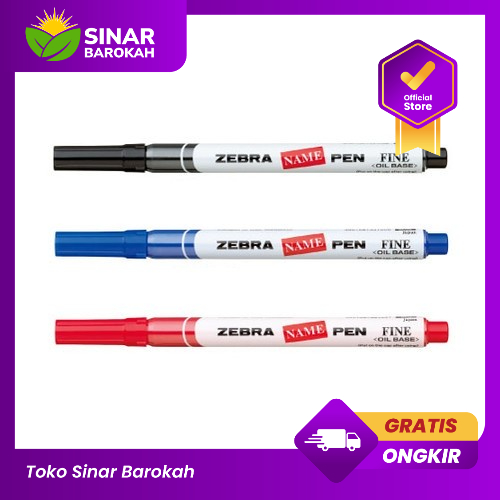

Zebra Name Pen Fine Permanent Marker MO-12 Black Per Pcs