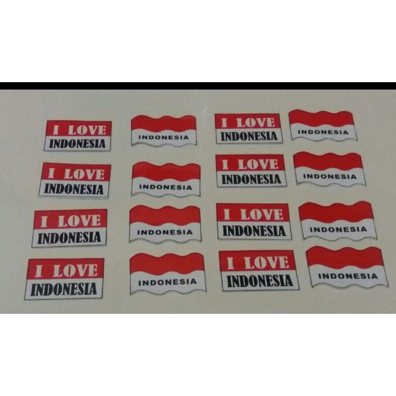 

30PCS STIKER PIPI BENDERA INDONESIA 5X3CM