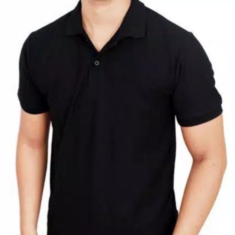 KAOS POLO SHIRT/KERAH POLO POLOS (A)-Hitam