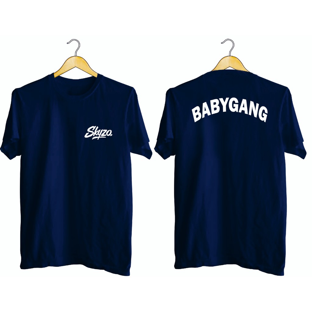 Kaos murah Kaos distro murah baju  distro pria t-shirt murahcombed30s baby gang NAVY