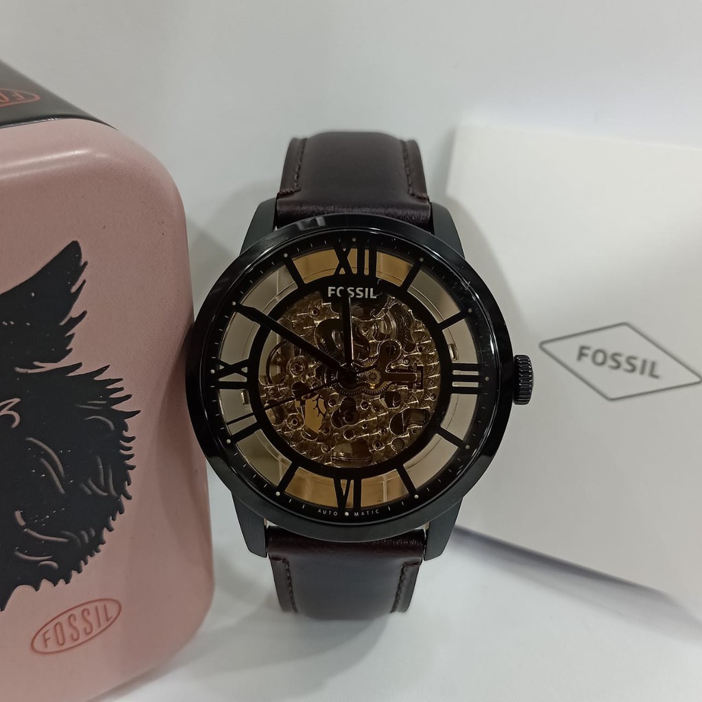 Jam Tangan Pria Fossil ME3098  ME-3098 Automatic Leather Strap Original Garansi Resmi