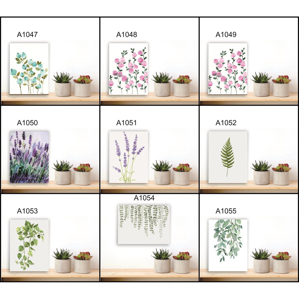 Frame Hiasan Dinding Aesthethic Wall Decor Minimalis Pajangan Rumah Dekorasi Quotes Poster Bunga Lavender Floral 3D Kayu Tebal 20 x 30 - 30 x 40