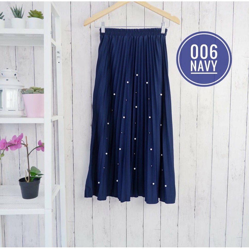 Rok plisket anak usia 3 - 8 tahun mutiara (COD) material hyget