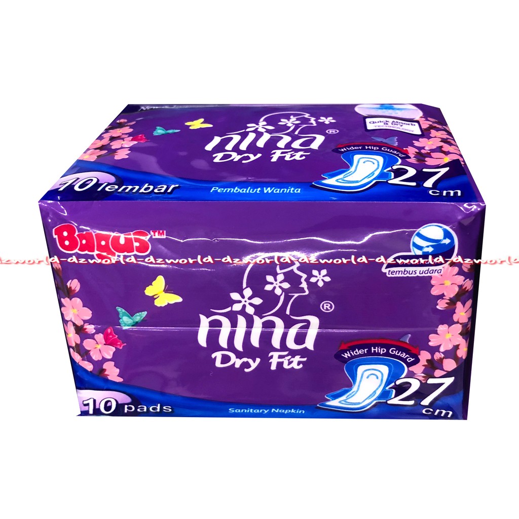 Nina Dry Fit 10 Lembar 27cm Panty Liner Bagus Nina Pantyliner