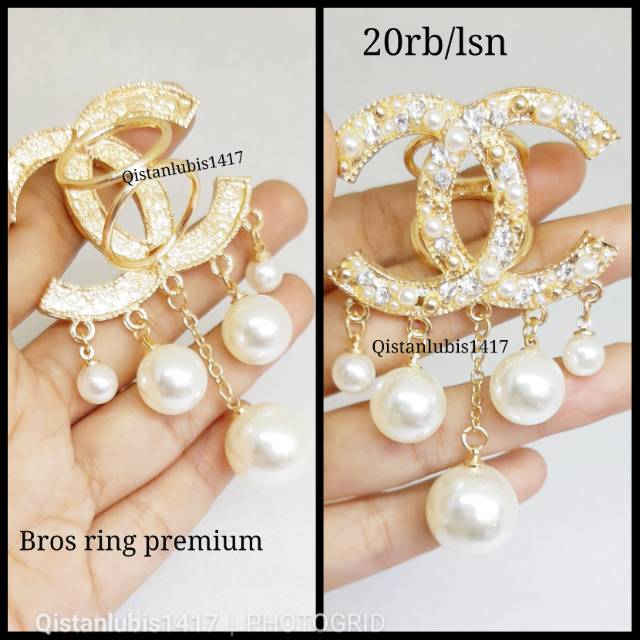 Bros hijab ring gombyong mutiara