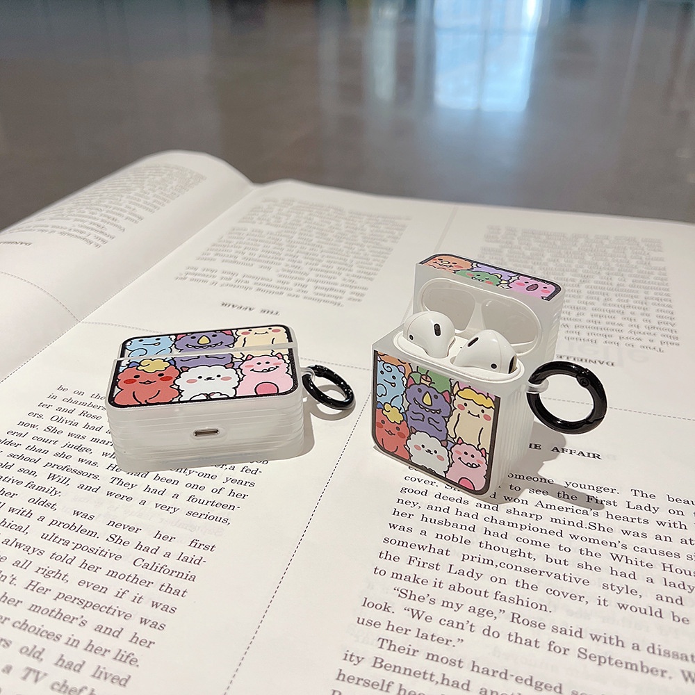 Casing Soft CASE Silikon Motif Monster Kartun Untuk airpods 3 / 2 / 1 / Pro