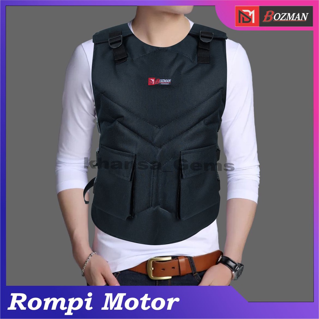 Rompi Motor Loreng Camo Grey Anti Angin Pelindung Dada dan Body Protector