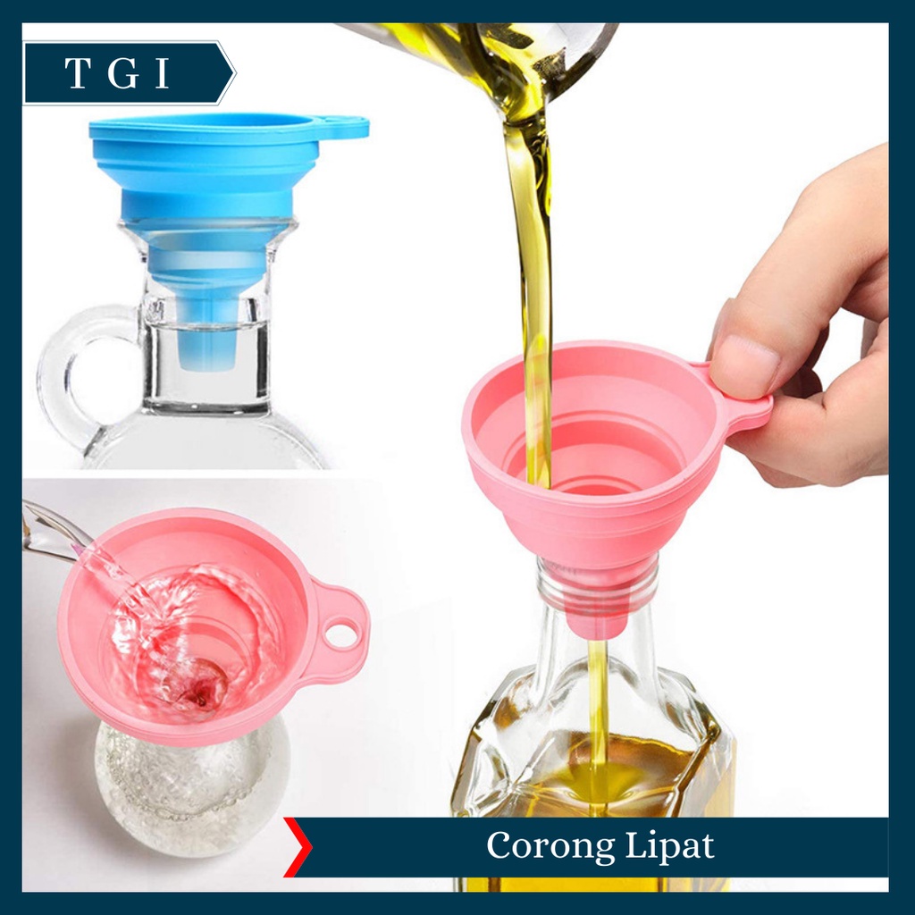 TGI - CORONG MINYAK AIR SILICONE PORTABLE / CORONG LIPAT SERBAGUNA