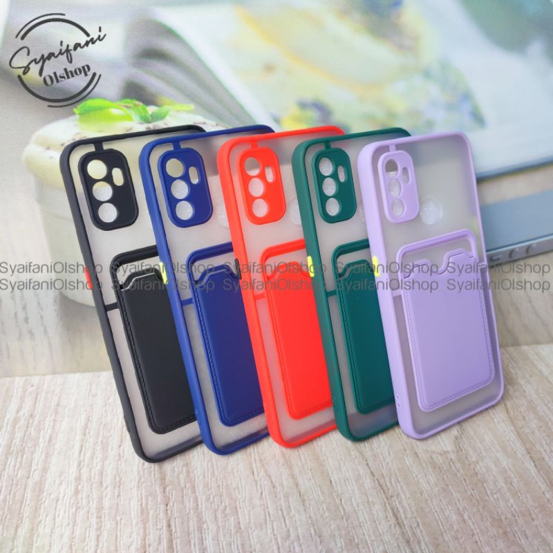 Card Case Oppo A32 (2020) / PDVM00 / Oppo A33 (2020) / CPH2137 Case Slot Kartu+Protection Camera