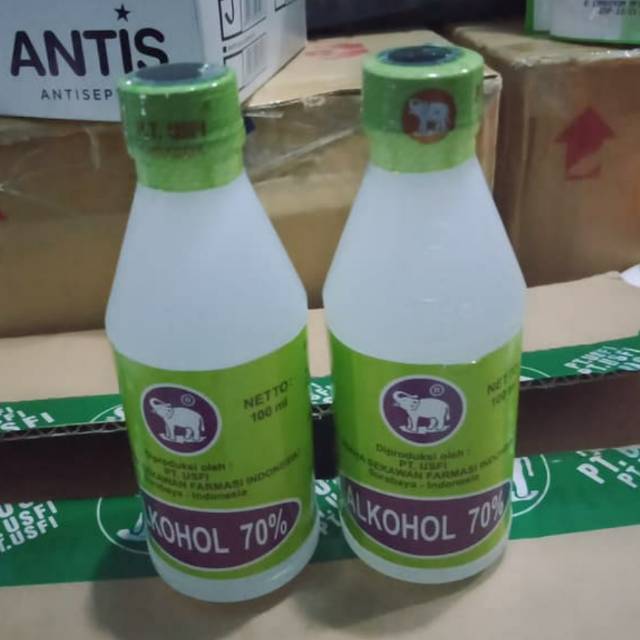Alkohol 70% cap gajah 100 ml - pt. usfi