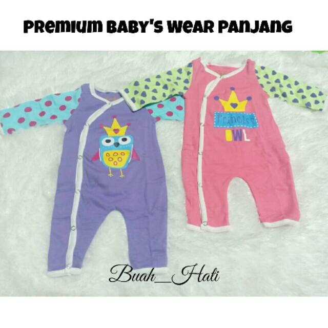 Jumper Jumpsuit Baby Katun Polos Newborn 0-12 Bulan