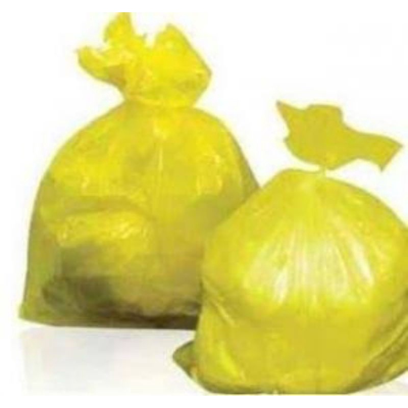 Plastik Kuning MEDIS JUMBO | Trashbag Yellow | Tempat Sampah Kesehatan Rumah Sakit | Wadah Pembuangan Super Besar Tebal | Kantong Kresek Tresbek Trasbag