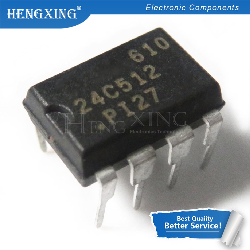 50pcs AT24C512-10PI-2.7 AT24C512-10PU-2.7 24C512 DIP-8