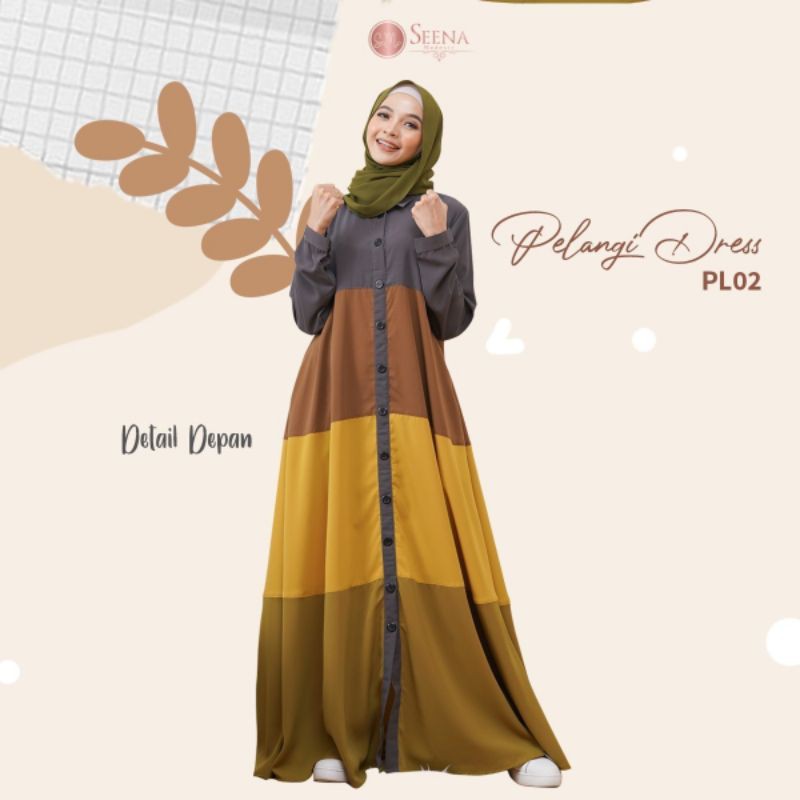 DRESS PELANGI / DRESS MUSLIM / DRESS WANITA / BAJU SYAR'I /GAMIS / DRESS