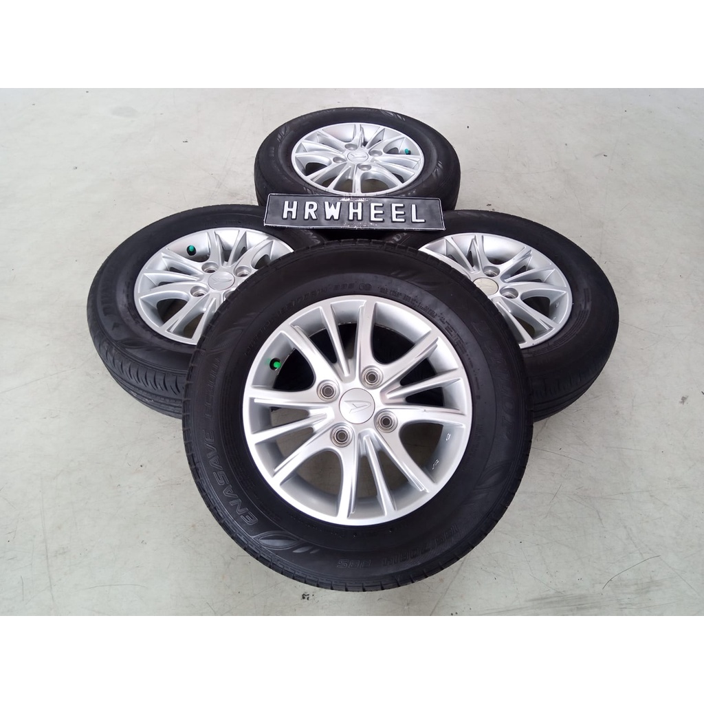 Velg Mobil Second Xenia Ring 14 Pcd 4x114 + Ban Dunlop 185/70 - R14 Bisa Buat Avanza