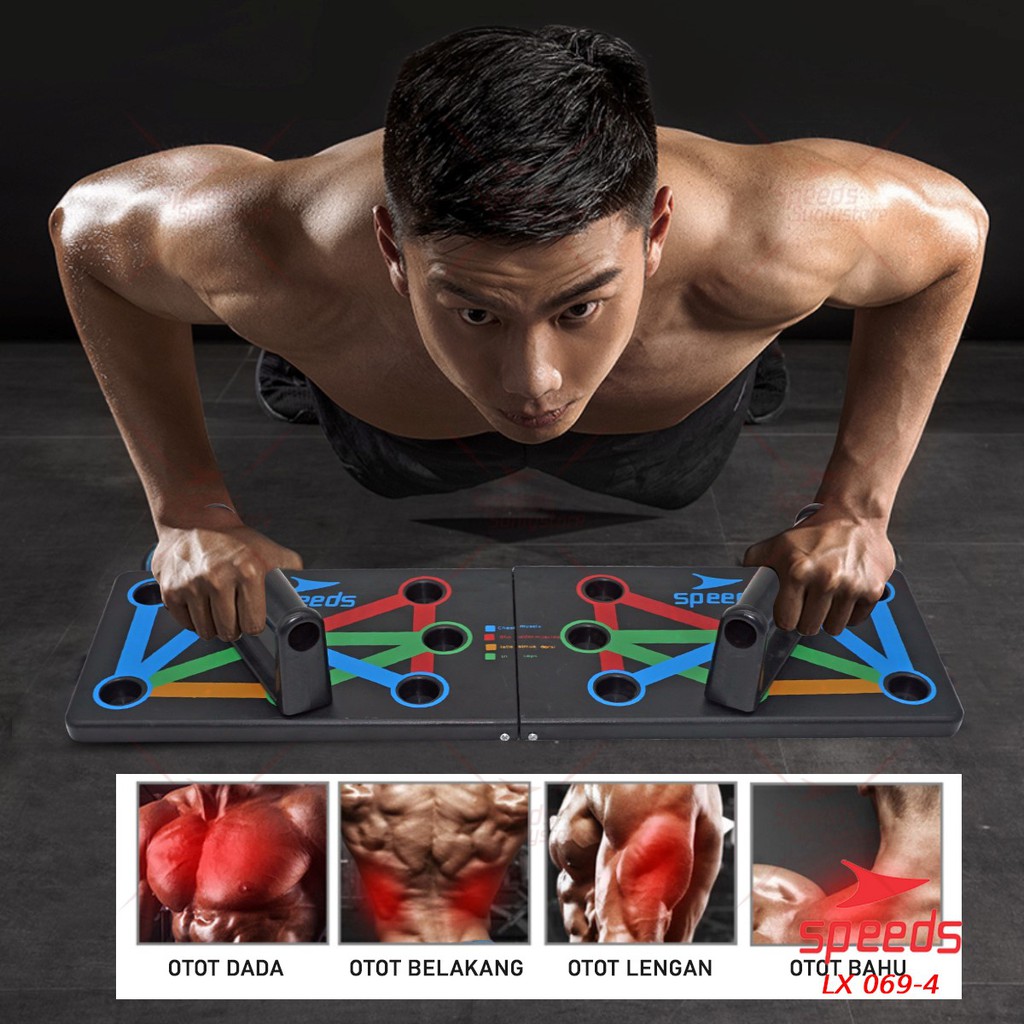 SPEEDS Push Up Board Push Up Stand Alat Bantu Push Up Alat Olahraga Fitness 069-4-1