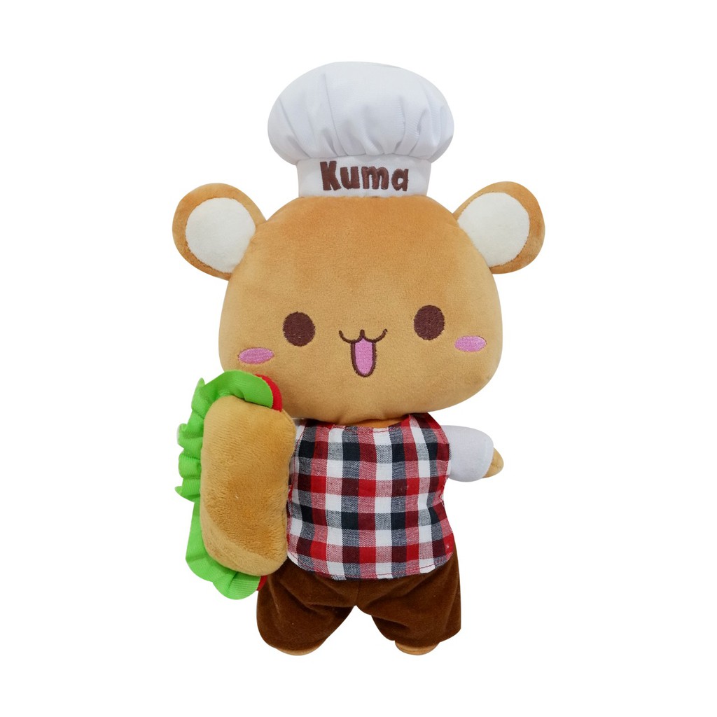 Boneka beruang rila The Happy Village Kuma Family chef mama papa ayah ibu anak adek keluarga edukasi mewarnai