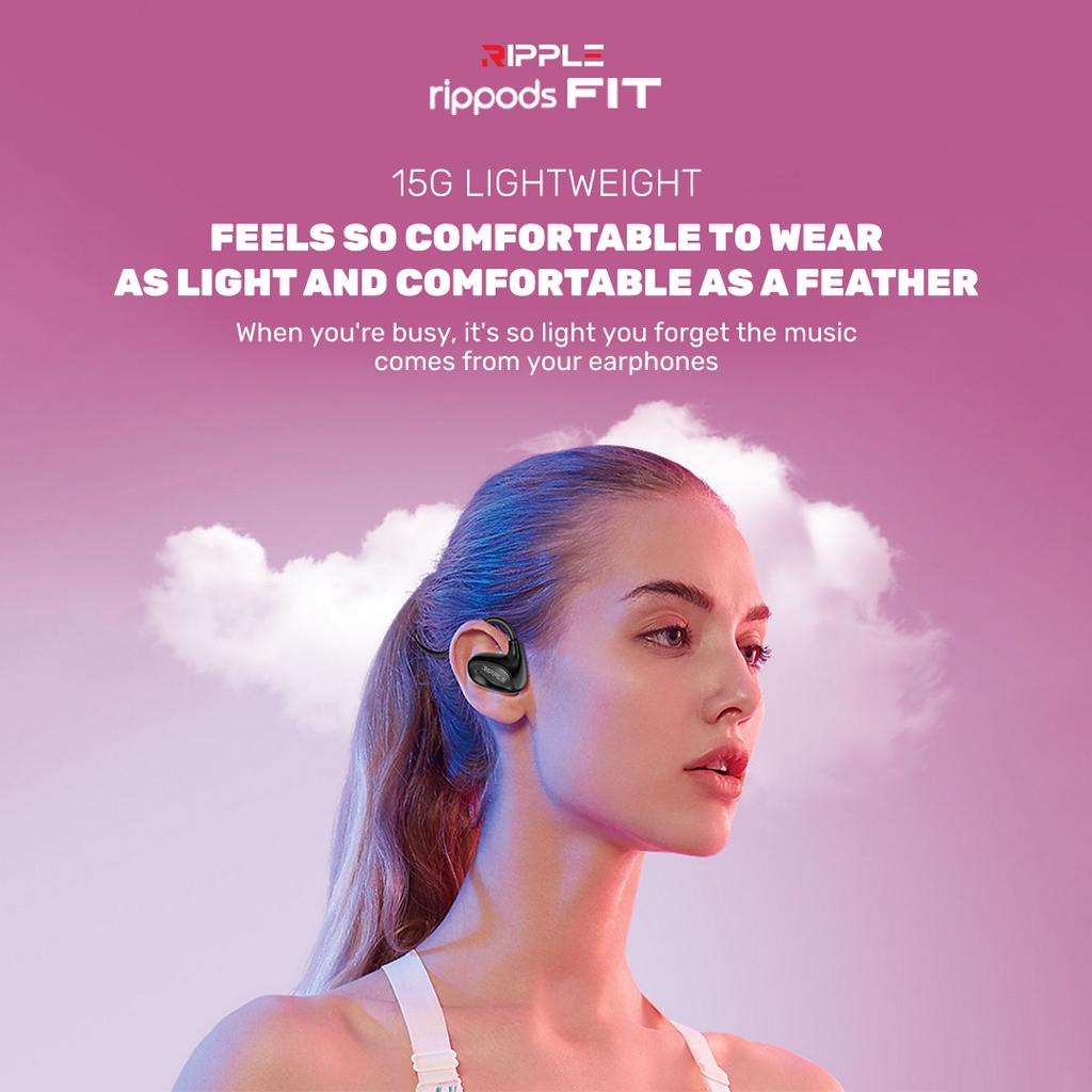 Ripple Rippods Fit TWS Headset Bluetooth Earphone Mini Earbuds Handsfree