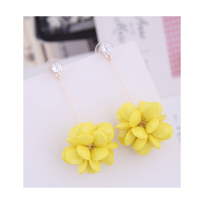 LRC Anting Tusuk Fashion 925 Silver Needle Ball Earrings A58798