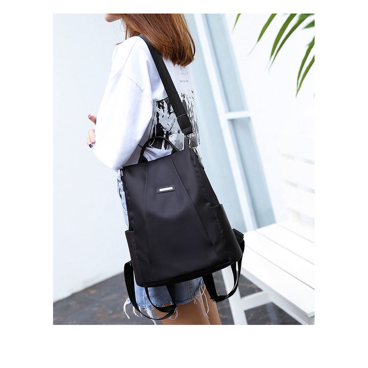 TAS RANSEL BACKPACK ANTI AIR WANITA TA253B5 ATLAS IMPORT HITAM KULIAH FASHION PUNGGUNG KOREA SEKOLAH