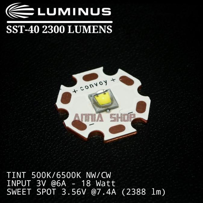 LUMINUS SST40-W SST40 LED EMITTER TEMBAGA DTP COPPER 20MM PUTIH WHITE