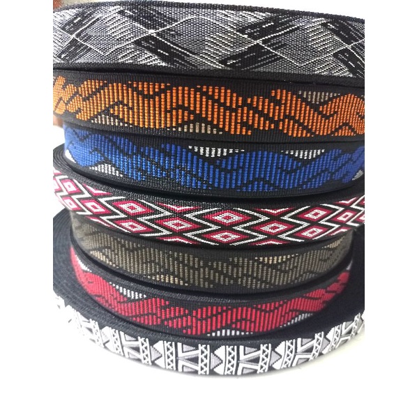 Tali webbing tubular motif webbing motif webing motif