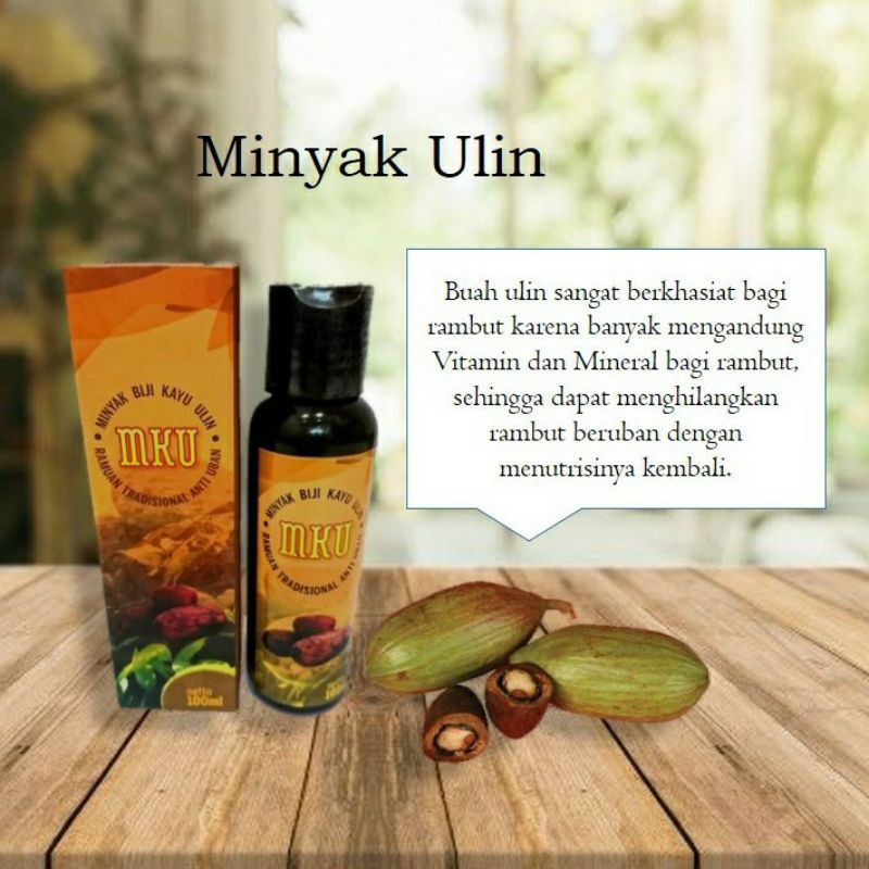 Obat Uban Minyak Kayu Ulin MKU [ ASLI ] Kalimantan Semir Penghilang Putih Rambut Permanen Alami