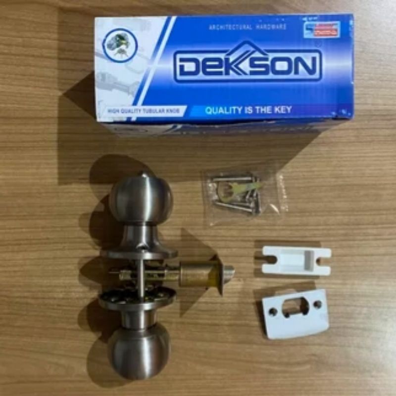 Kunci Bulat Pintu WC Kamar Mandi Dekkson Dekson KCBL T9587 BK SSS Handle Knob T 9587