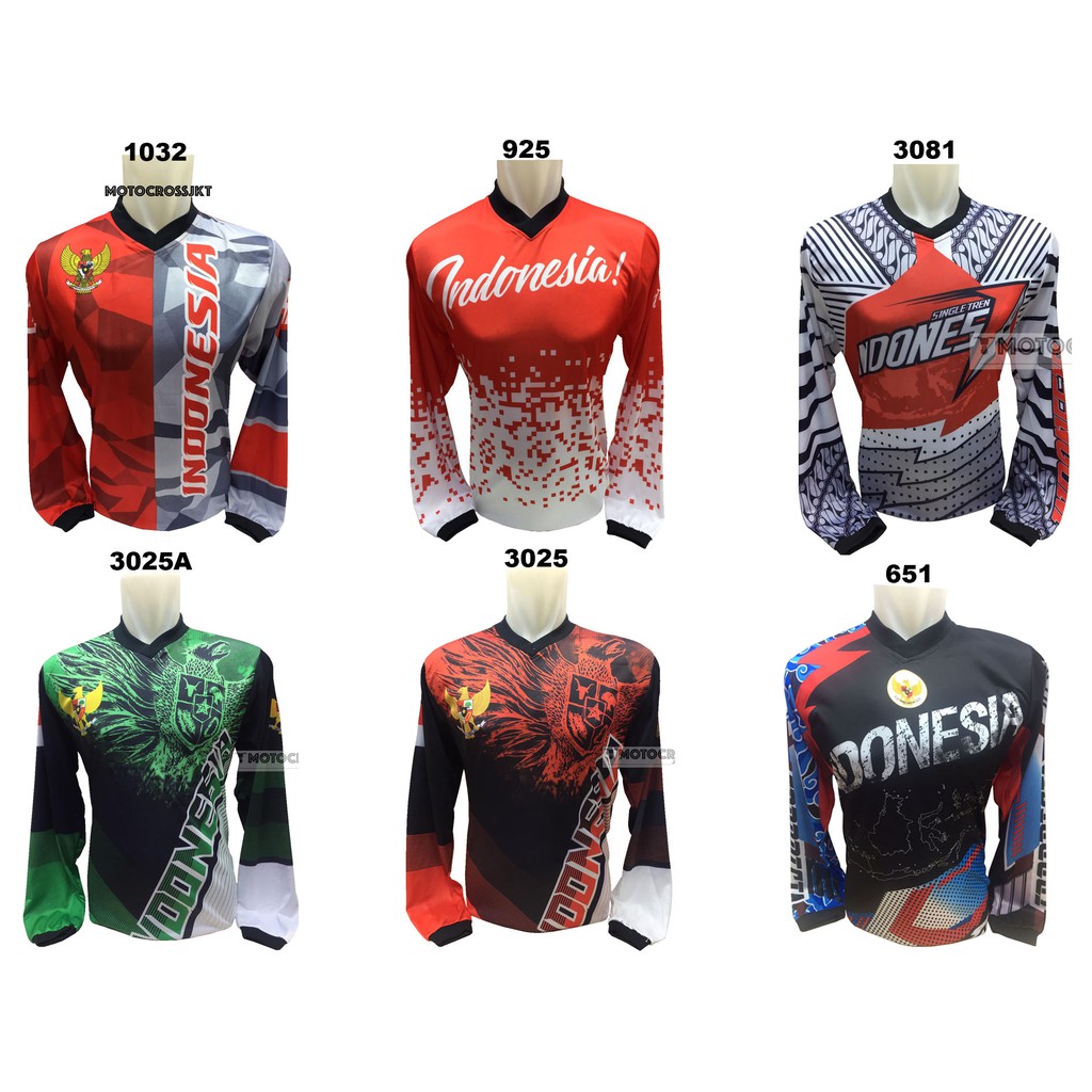 BAJU JERSEY BALAP SEPEDA LENGAN PANJANG INDONESIA 3025