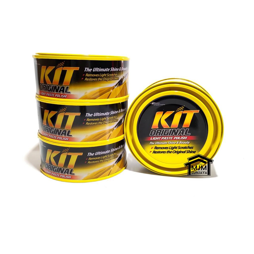 Kit Kaleng Kuning Original Light Paste Polish Pengkilap Body Mobil Motor 225gr