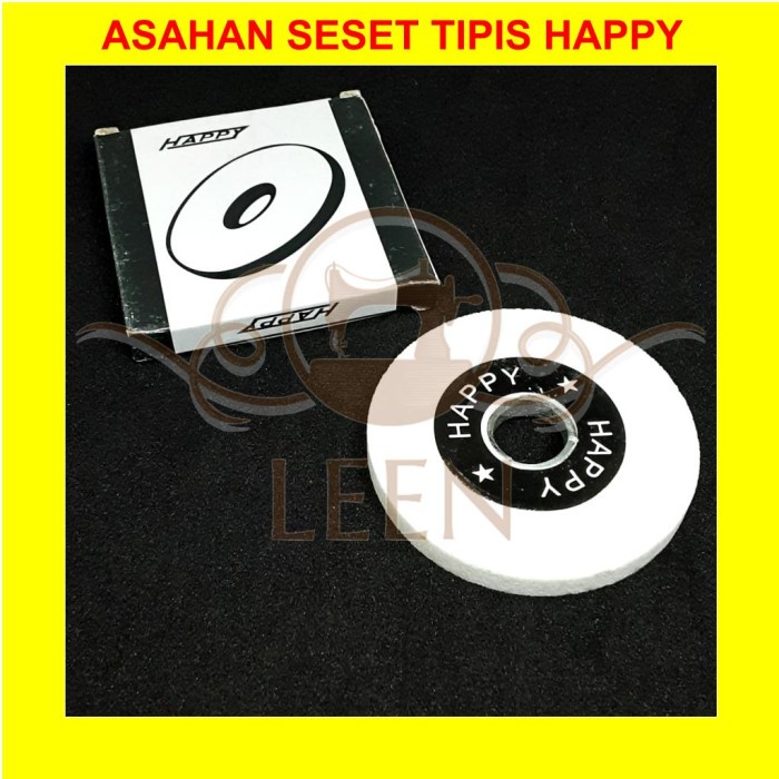 Asahan Seset Tipis HAPPY Mesin Skiving Batu Asah Bulat Pipih LEEN