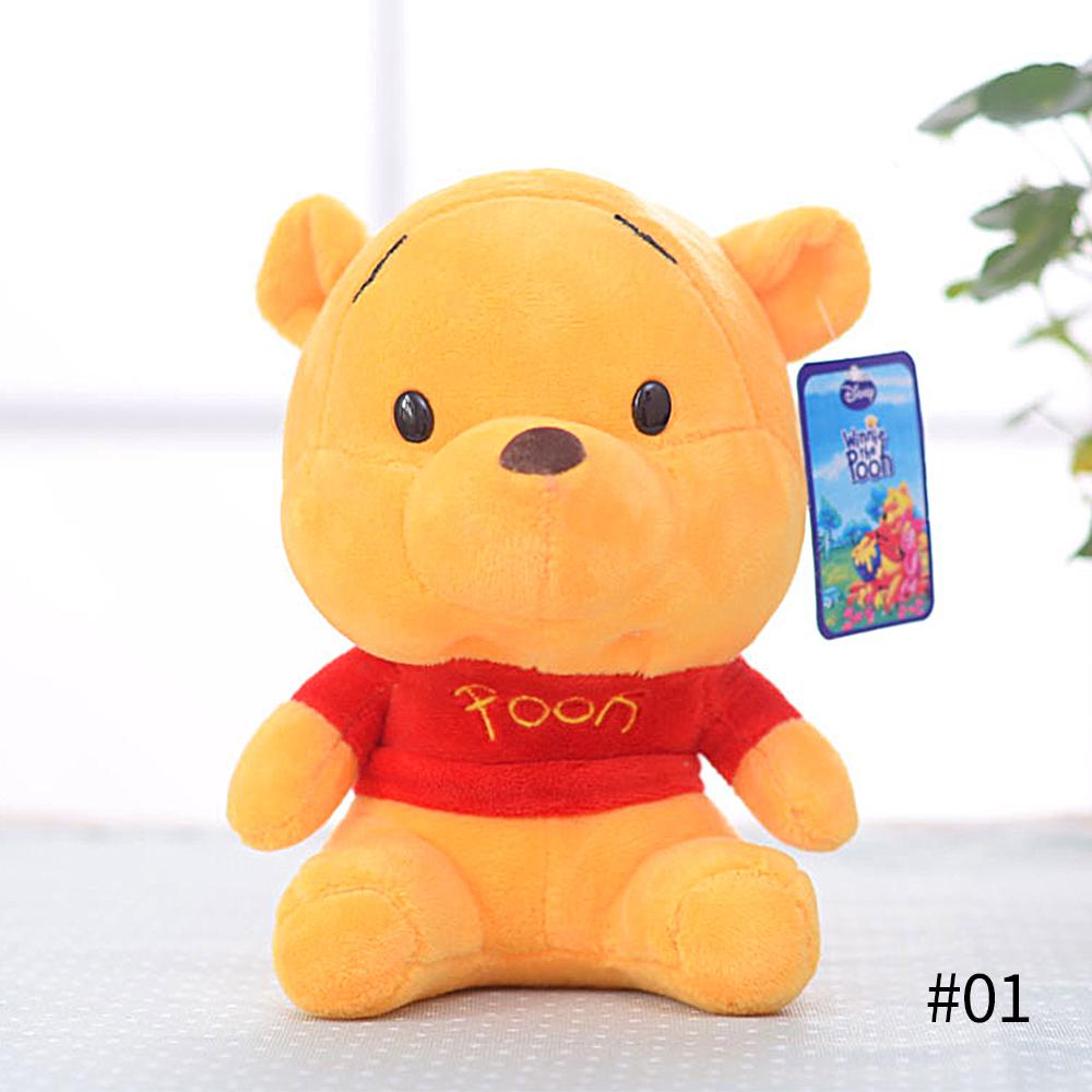 Timekey Mainan Boneka Winnie the Pooh Mini 12cm Bahan Plush Untuk Anak Perempuan E6K6