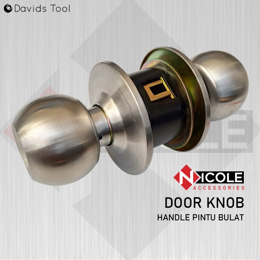 Kunci Pintu Kamar Mandi Rumah Handle Bulat Handel Hendel Stainless Nicole 587S