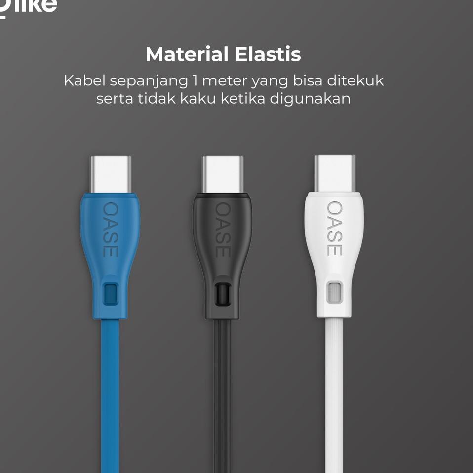[HN1193] Olike Kabel Data Android Type C Elastis Panjang Kabel 1 Meter Oase SM2 964SDG