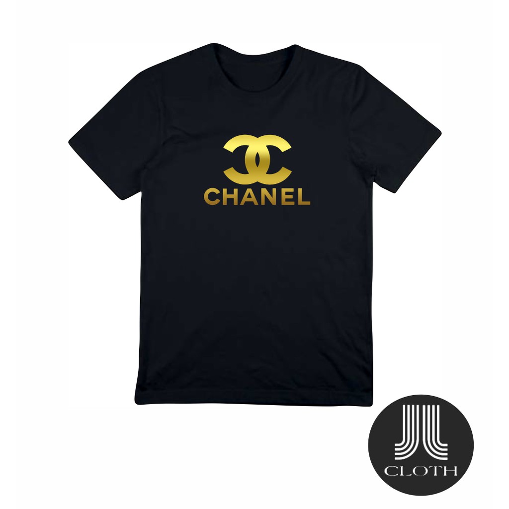 TSHIRT BAJU KAOS DISTRO PRIA WANITA CHANEL LOGO CASUAL COTTON COMBED 30S