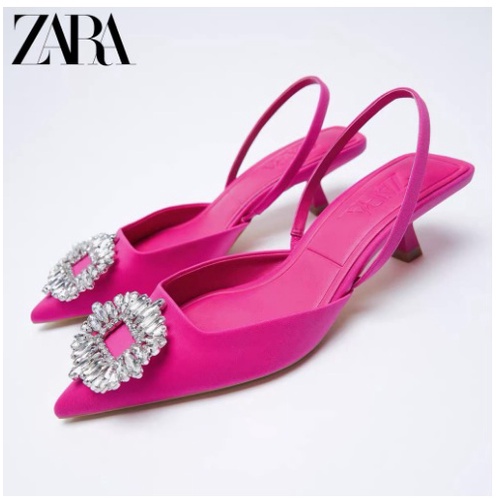 SALE PROMO SEPATU HEELS WANITA ZARA S3325 Zara 455 heels Sepatu Hak Rendah | Sepatu Satin 2113