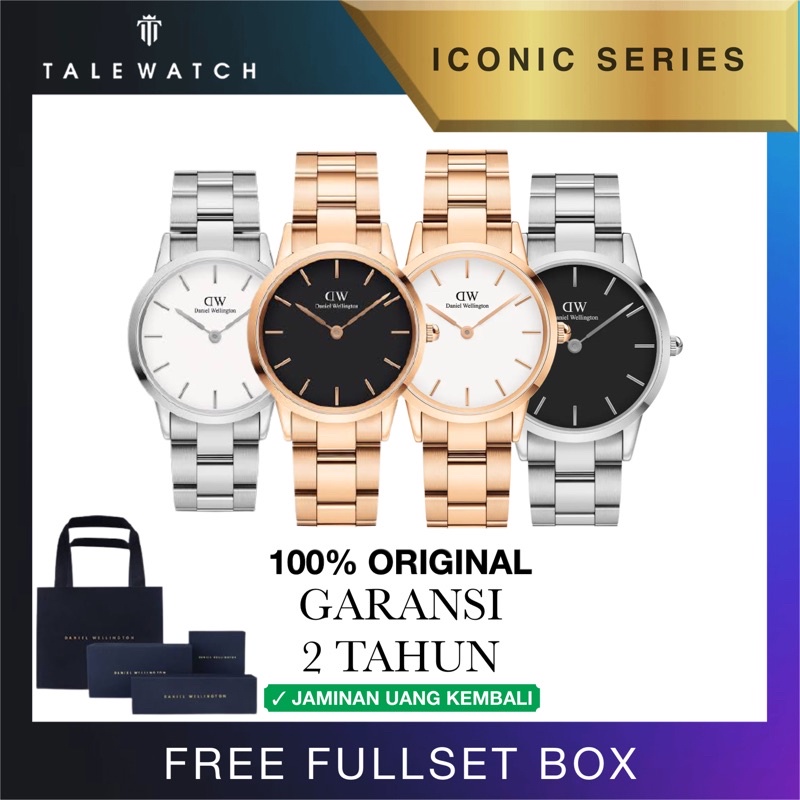 [100% ORIGINAL] Classic Iconic Link Daniel Wellington Jam Tangan Unisex Dw Free Box