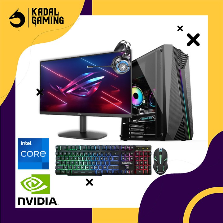 PC GAMING INTEL CORE I5 VGA NVIDIA GT 730 GENSHIN VALORANT FULLSET