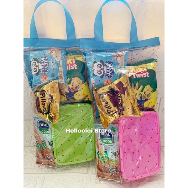 

PARCEL BINGKISAN SNACK + KOTAK MAKAN KEMASAN ULANG TAHUN