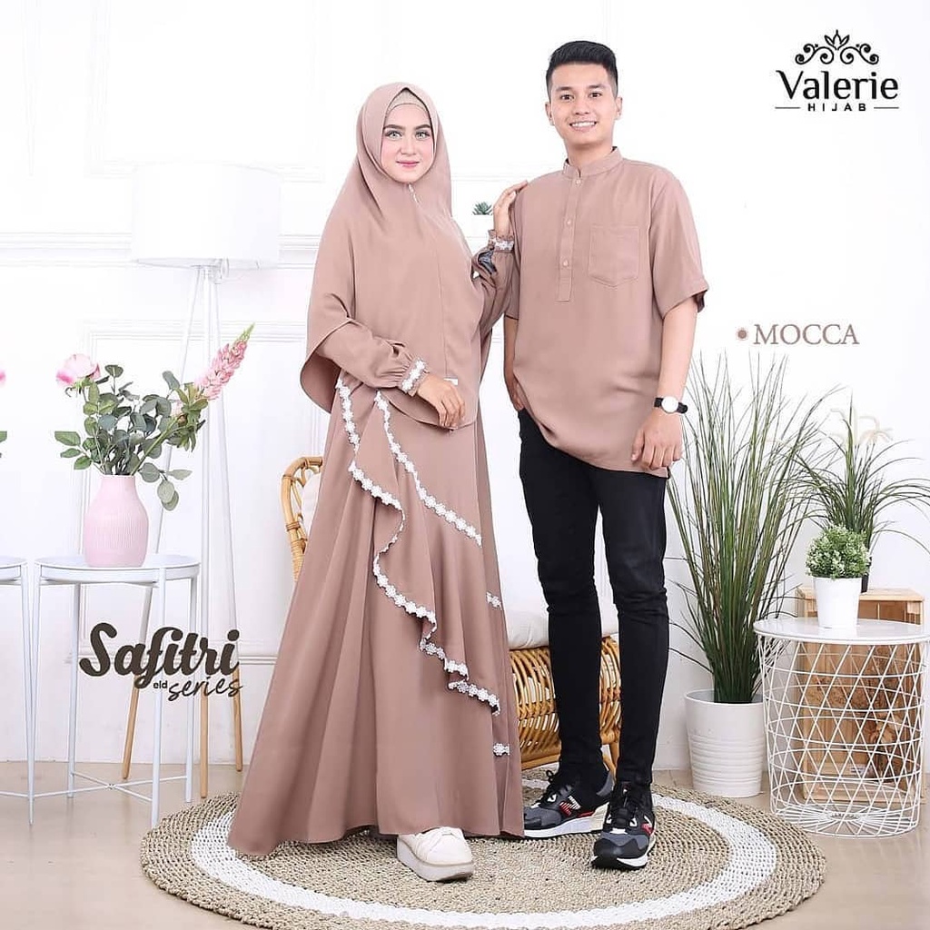 SAFITRI COUPLE KAIN MOSSCRAPE MIX BRUKAT ( GAMIS WANITA + KEMEJA PRIA )  BAJU COUPLE SIMPLE KEKINIAN COCOK SEGALA AKTIFITAS BAJU COUPLE 2022